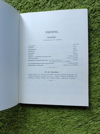 Partitura ópera Parsifal de Wagner
