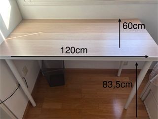 Mesa Escritorio + Lámpara + Papelera