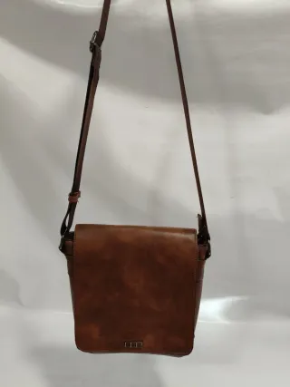 Bolso piel marrón unisex