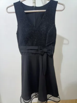 Vestido Negro Elegante Talla M