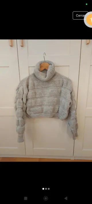 Jersey de lana gris oversize