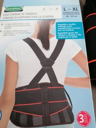 Faja Lumbar Sensiplast con Tirantes Talla L-XL