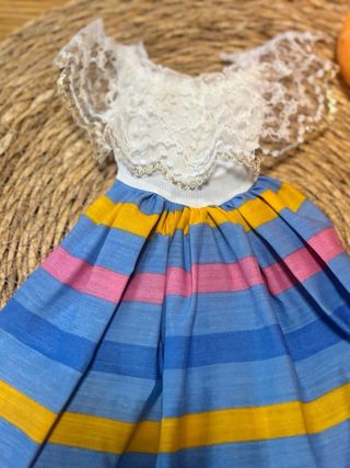 Vestido y flor Nancy conjunto mexicana 