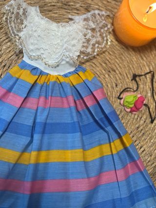 Vestido y flor Nancy conjunto mexicana 