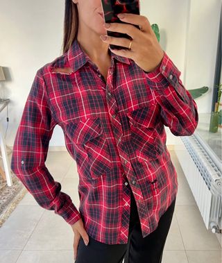 Camisa cuadros Zara Talla M