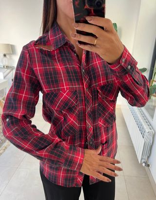 Camisa cuadros Zara Talla M