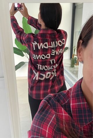 Camisa cuadros Zara Talla M