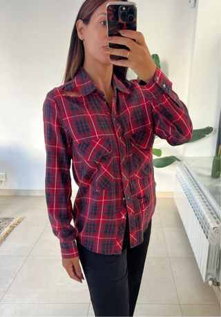 Camisa cuadros Zara Talla M