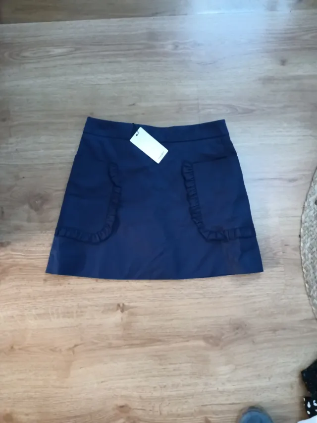 Minifalda azul Mango forrada