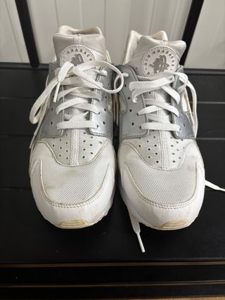 Nike Huarache Argento/Bianco Taglia 44