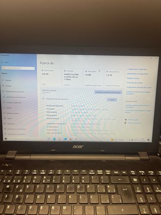 Portátil Acer Intel Core i5 4GB RAM