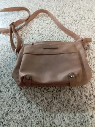 Bolso juvenil beige y marrón