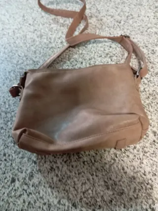 Bolso juvenil beige y marrón