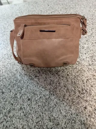 Bolso juvenil beige y marrón