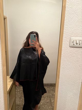 Disfraz Bruja Negro/Rojo Talla Única