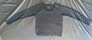 Jersey gris manga larga tejido