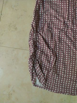 Vestido corto estampado manga larga