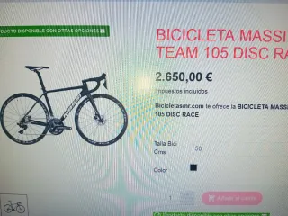 Bicicleta Massi Team Disc Carbono T. S.