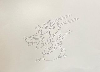 Disegno Leone il Cane Fifone