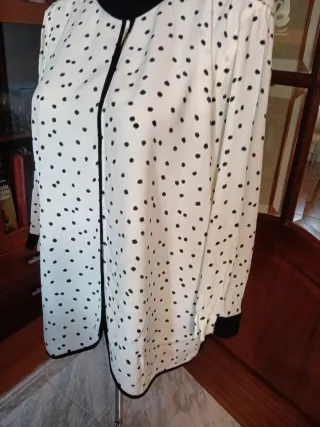 Blusa lunares manga larga