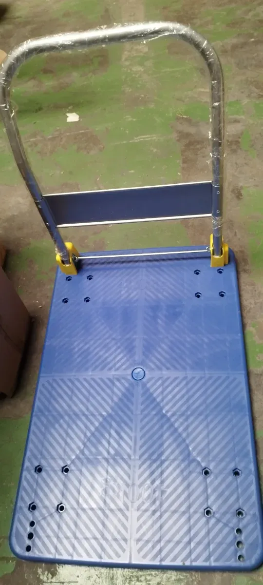 Carro plataforma plegable azul