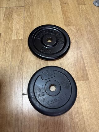 2 Discos de peso 5kg Decathlon 28mm 