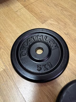 2 Discos de peso 5kg Decathlon 28mm 