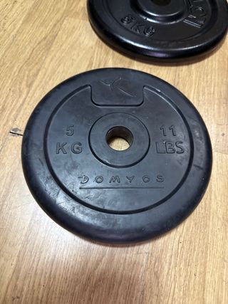 2 Discos de peso 5kg Decathlon 28mm 