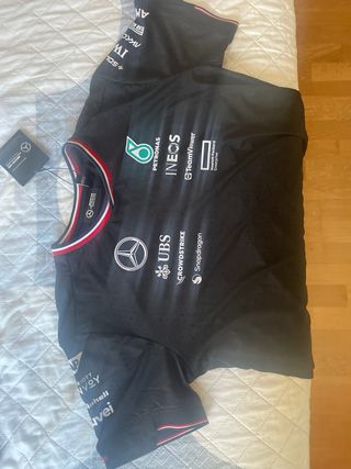 Camiseta Mercedes F1 Mujer Negra