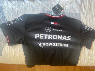 Camiseta Mercedes F1 Mujer Negra
