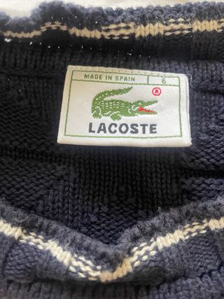 Jersey Lacoste Azul y Blanco Talla L