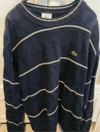 Jersey Lacoste Azul y Blanco Talla L