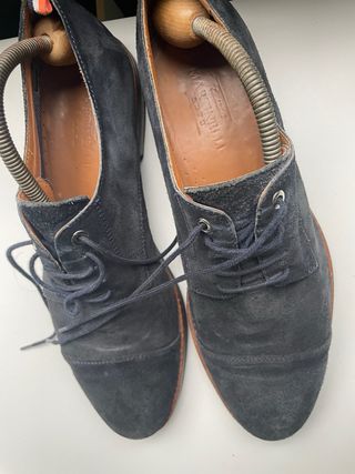 Zapatos Martinelli Serraje Azul Marino Hombre