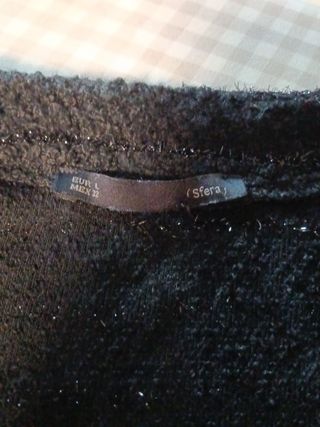 Chaqueta de entretiempo mujer negra y plateada