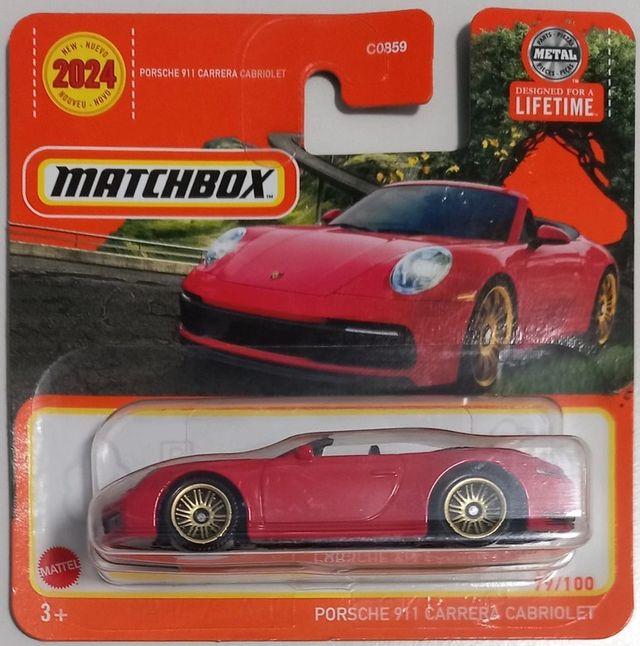 Matchbox Porsche 911 Carrera Cabriolet Rossa 2024