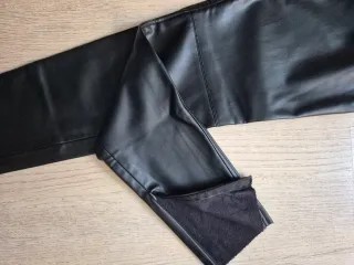 Pantalones Zara Tiro Alto Efecto Piel
