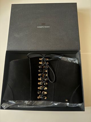 Elisabetta Franchi Cintura Bustier Nero Oro