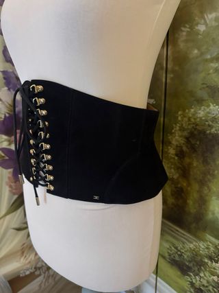 Elisabetta Franchi Cintura Bustier Nero Oro