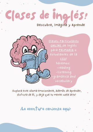 Clases de Inglés ONLINE, para Primaria y ESO