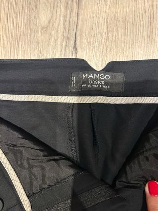 Pantalón Mango Negro Talla M Largo