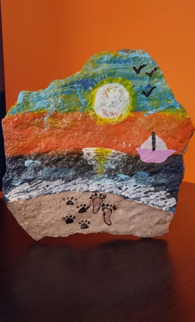 Dipinto a mano.paesaggio