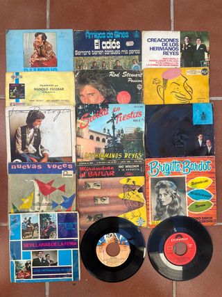 Lote 12 Vinilos LP y Singles Colección