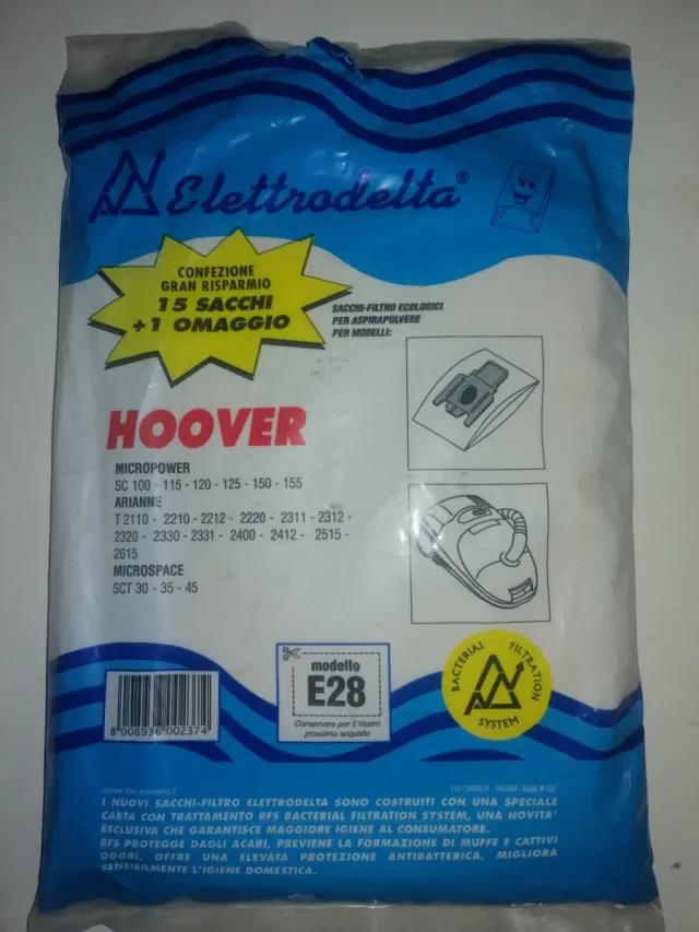 Sacchetti aspirapolvere Hoover Elettrodelta