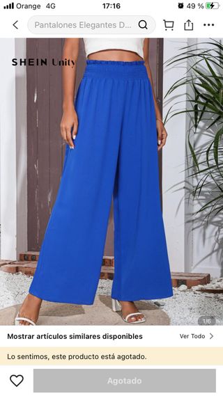 Pantalón ancho SHEIN Unity azul