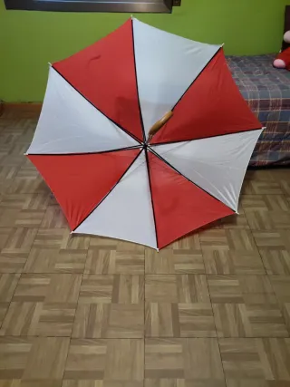 Paraguas Clásico Rojo y Blanco