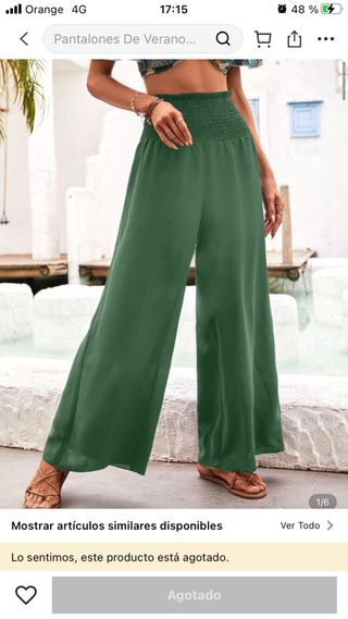 Pantalón ancho verde
