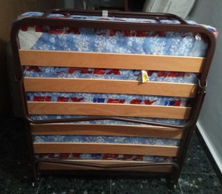 Cama Plegable Portátil con Colchón Flex 80cm