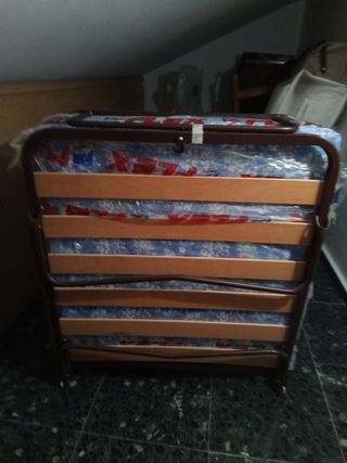 Cama Plegable Portátil con Colchón Flex 80cm