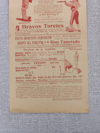 Cartel señoritas toreras Teruel 1905