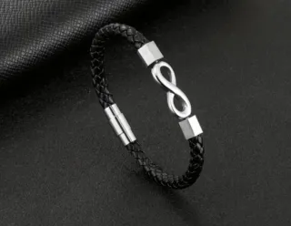 Pulsera Cuero Hombre Infinito